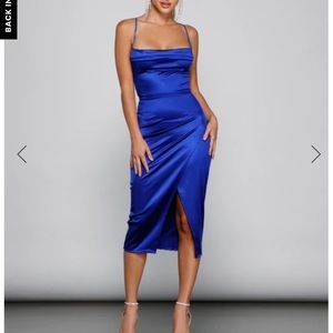 asymmetrical midi dress